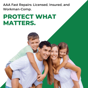 AAA Fast Repairs insured and licensed appliance repair technician at work